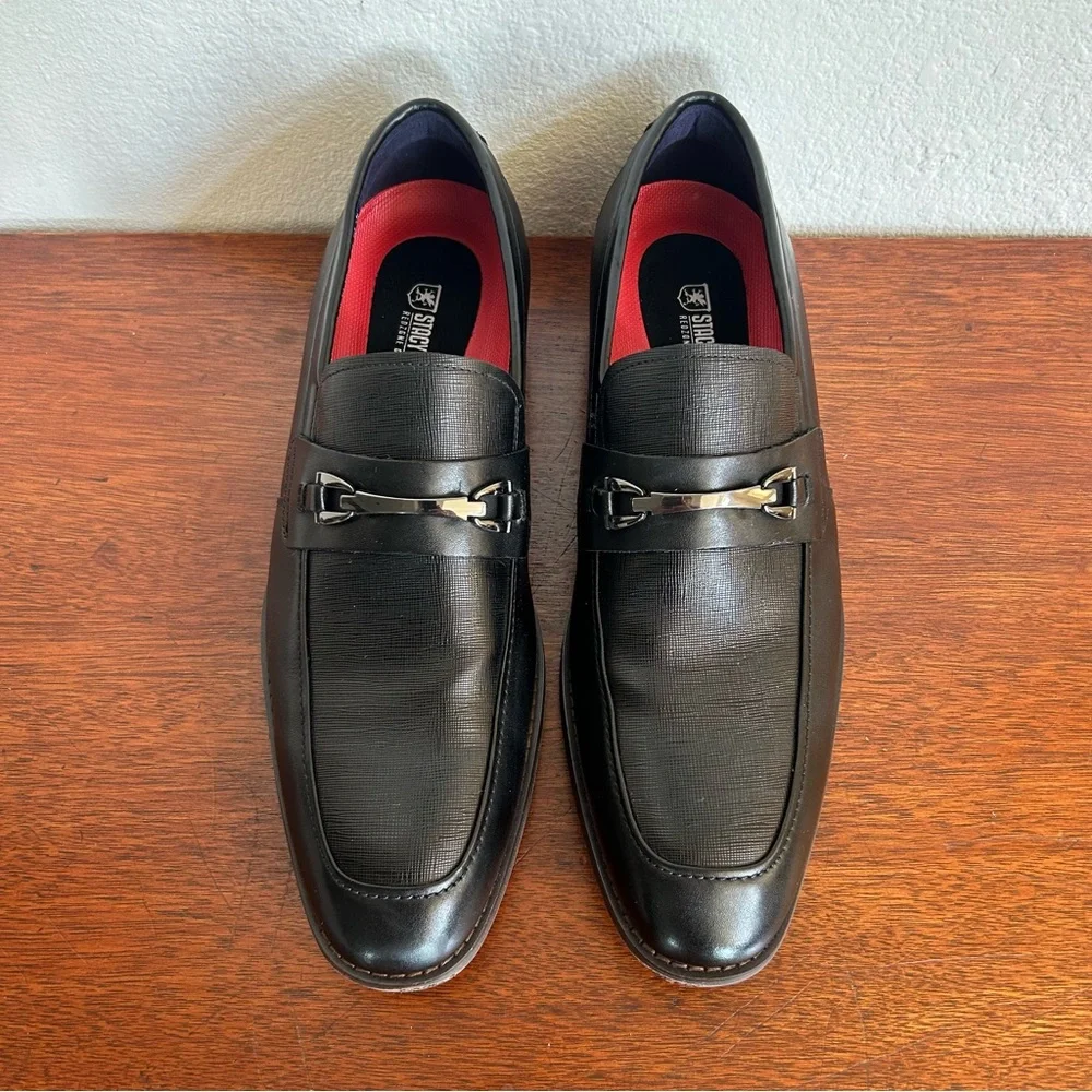 Stacy Adams Black Kaylor Penny Slip On Loafer 10 1/2 EUC 10.5